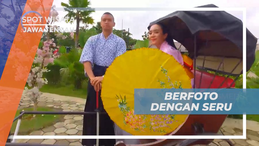 Cekrak-cekrek Berpose Seru Memakai Pakaian Adat Khas Jepang, Banyumas