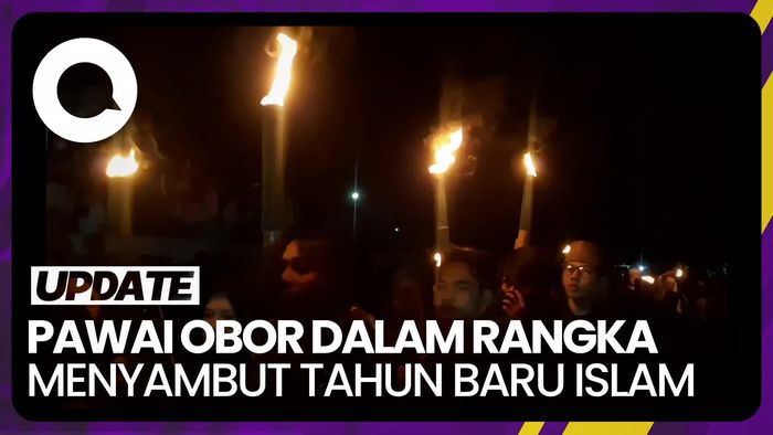 Begini Kemeriahan Pawai Obor di Kabupaten Bandung