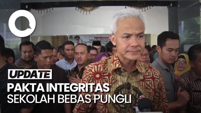 Ganjar Teken Pakta Integritas Kepsek Se Jawa Tengah Bebas Pungli