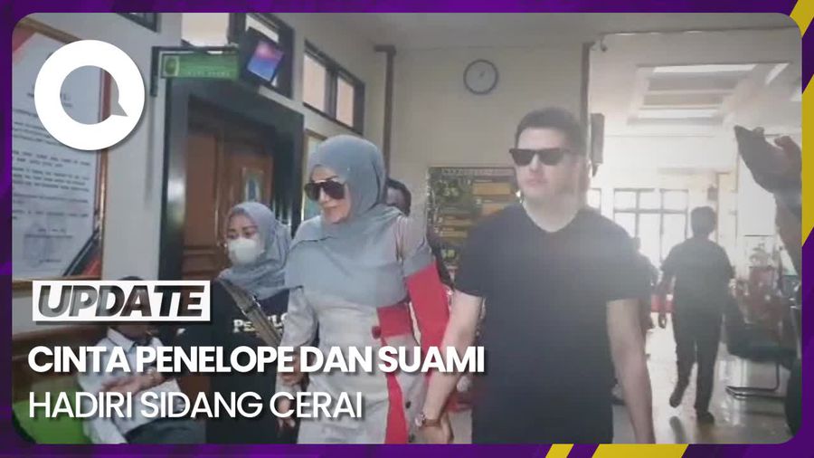 Hadiri Sidang Cerai, Cinta Penelope Gandeng Tangan Suami