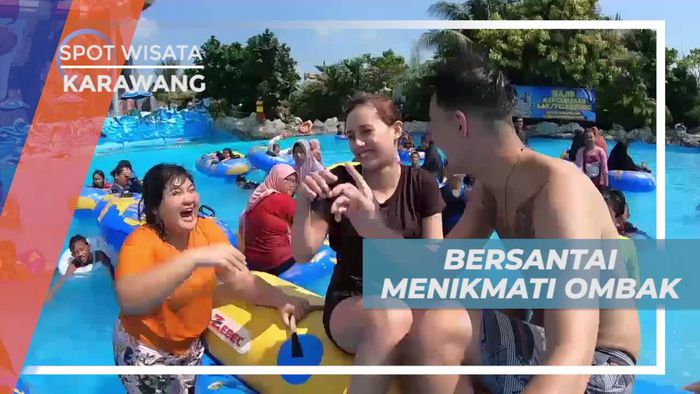 Bersantai di Kolam Ombak Waterpark Karawang