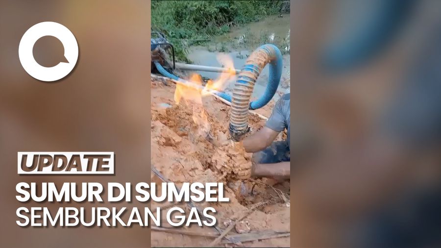 Heboh Galian Sumur Bor di Lahan Warga OKI Semburkan Gas