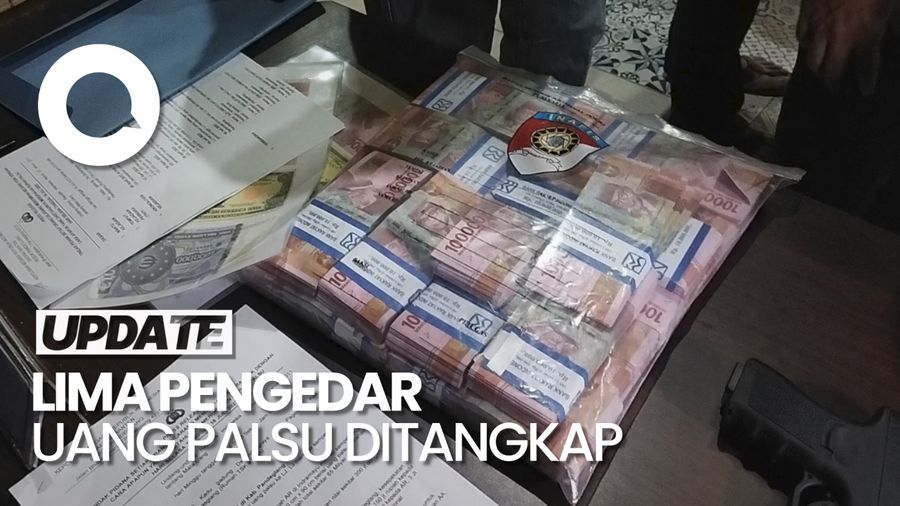 Polisi Tangkap 5 Pengedar Uang Palsu Senilai Rp 15 Triliun di Pandeglang 