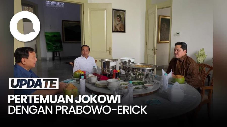 Prabowo Ungkap Pertemuan dengan Jokowi dan Erick di Istana Bogor