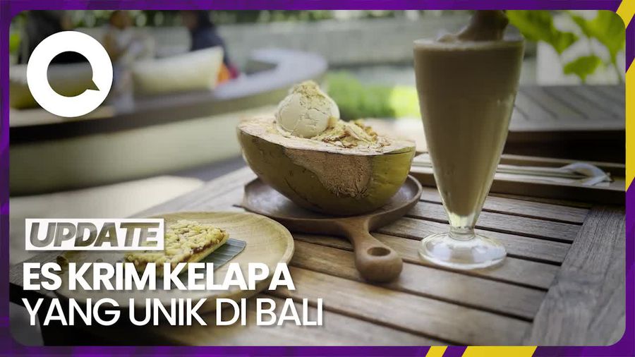 Mencicipi Segarnya Es Krim Olahan Kelapa yang Viral di Bali