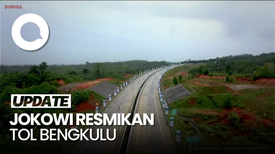 Momen Jokowi Resmikan Tol Bengkulu-Tabah Penanjung