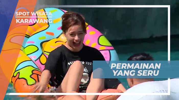 Seru-seruan Habiskan Waktu Bermain Games di Kolam Renang Hotel, Karawang