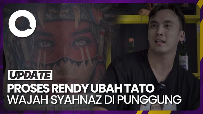 Rendy Kjaernett Buktikan Ucapannya Ubah Tato Wajah Syahnaz di Punggung