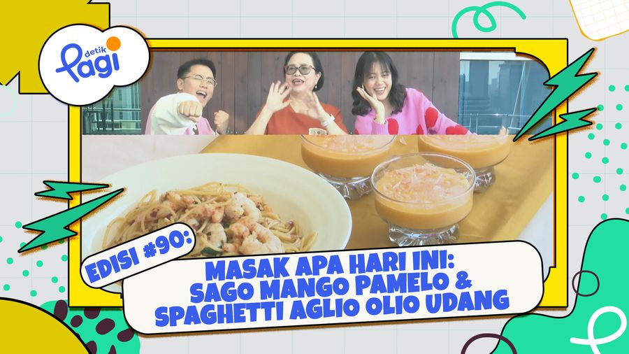 Sago Mango Pamelo & Spaghetti Aglio Olio Udang