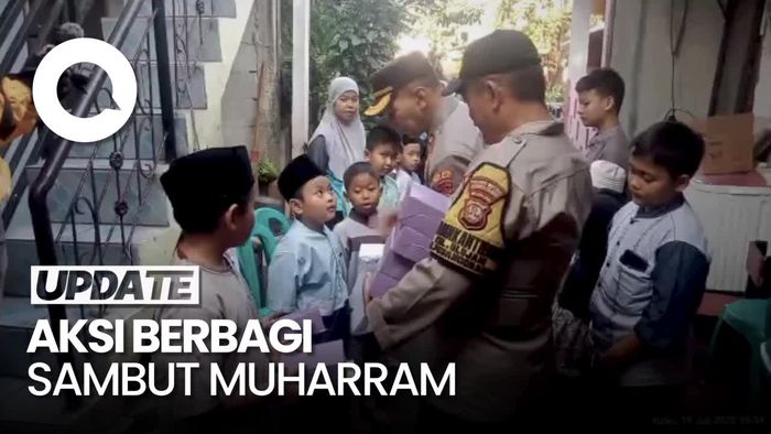 Isi Momen Tahun Baru Islam, Polisi Berbagi Kaum Disabilitas