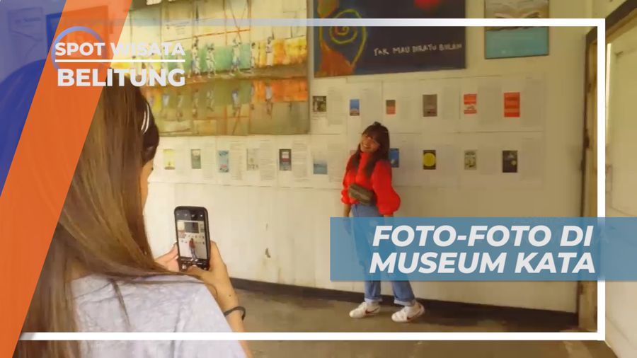 Cekrak-cekrek Berpose Seru di Spot Hoto Museum Kata, Belitung