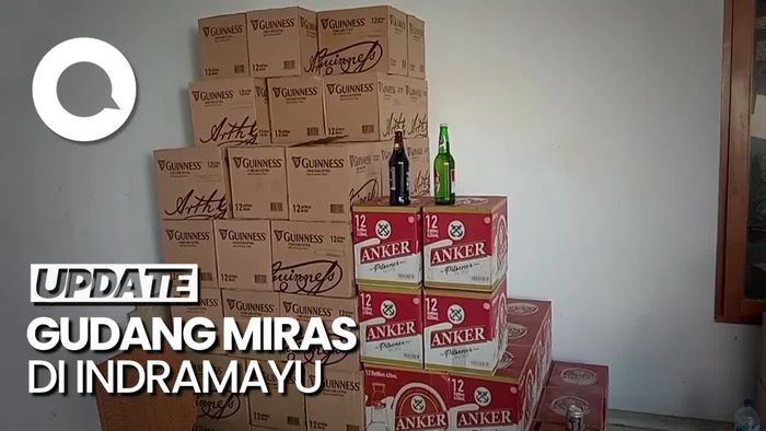 Gudang di Indramayu Digerebek, Ribuan Botol Miras Disita