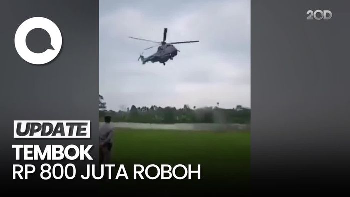 Viral Tembok Stadion Roboh gegara Heli Jokowi, Istana Klarifikasi