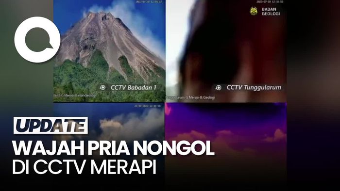 Penampakan Wajah Pria Nongol di CCTV Pemantauan Gunung Merapi