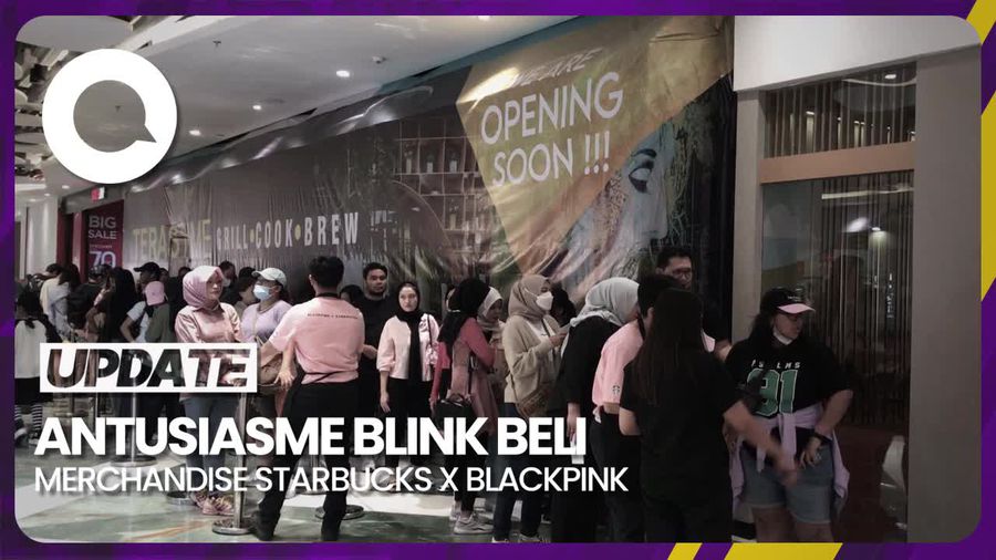 Antrean BLINK Berebut Merchandise Starbucks x BLACKPINK 