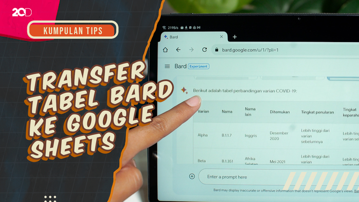 KuTips: Trik Bikin Tabel Perbandingan Secepat Kilat di Google Bard!
