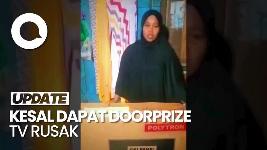 Heboh Emak-emak di Luwu Timur Terima Doorprize TV Rusak dari PDIP