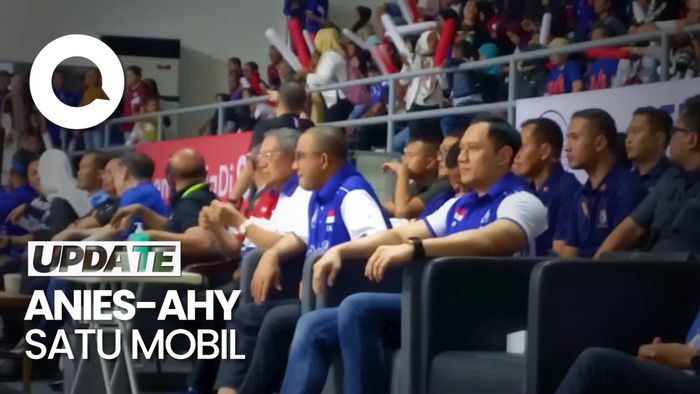 Anies-AHY Nobar Pertandingan Voli Timnas Indonesia Vs Vietnam