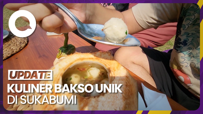 Nikmatnya Santap Bakso Unik di Mangkuk Buah Kelapa
