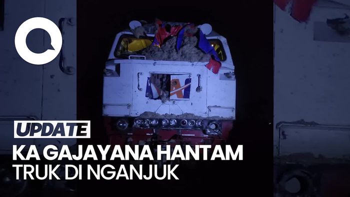 KA Gajayana Tabrak Truk Gandeng di Nganjuk