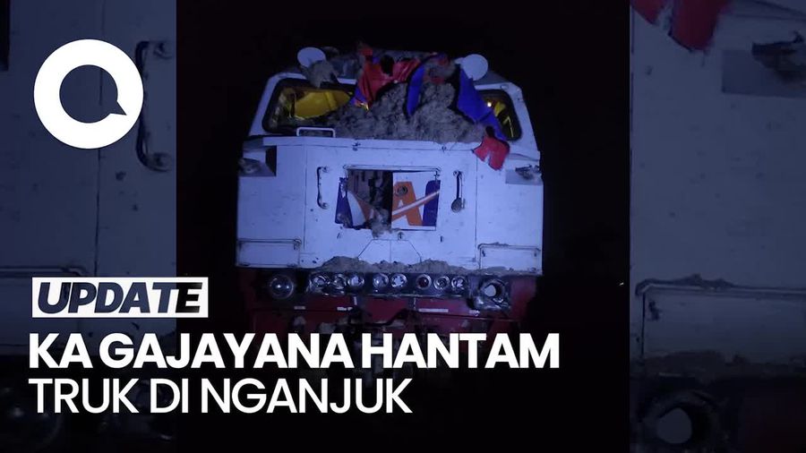 KA Gajayana Tabrak Truk Gandeng di Nganjuk