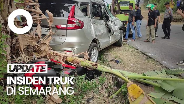 Truk Hajar Mobil dan Motor di Turunan Jatibarang, Satu Orang Tewas