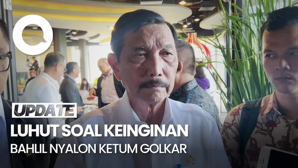 Kata Luhut soal Keinginan Bahlil Maju Ketum Golkar