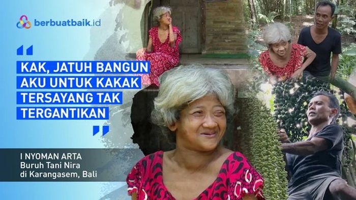 Adik Berbakti, Nyoman Tetap Setia Sendiri Temani Kakak yang Alami Disabilitas