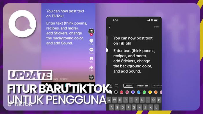 TikTok Rilis Fitur Teks, Mirip Instagram Stories?