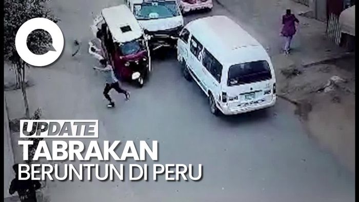 Detik-detik Pria Selamat dari Tabrakan Horor di Peru
