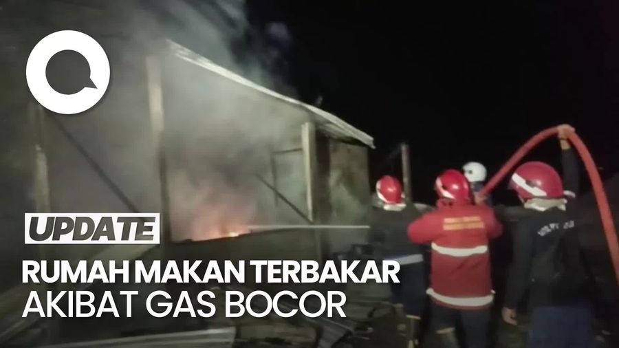 Rumah Makan di Klungkung Ludes Terbakar Akibat Gas Bocor