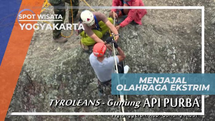Mencoba Tyroleans, Olahraga Ekstim di Gunung Api Purba Yogyakarta