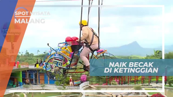 Wahana Seru Naik Becak di Atas Seutas Tali, Bogor