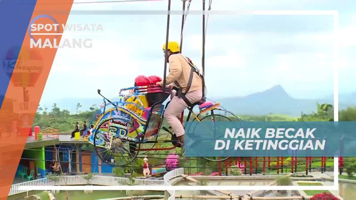 Wahana Seru Naik Becak di Atas Seutas Tali, Bogor