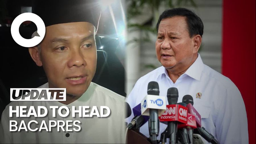 Survei LSN Head to Head Capres: Prabowo 52,8 %, Ganjar 38,2%