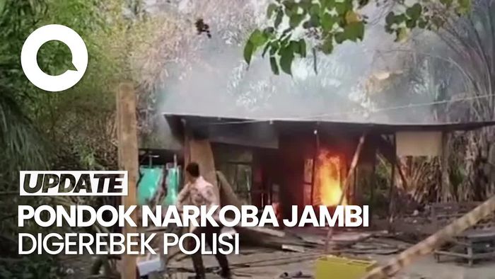 Polisi Gerebek Pondok Narkoba di Jambi, 4 Orang Kabur Nyebur ke Sungai