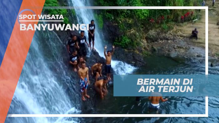 Seru-seruan Habiskan Waktu Bermain di Sejuknya Air Terjun Jagir, Banyuwangi