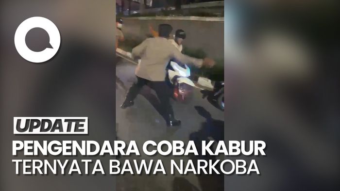 Pengendara Bawa Sabu Coba Kabur saat Polisi Razia Malam di Surabaya