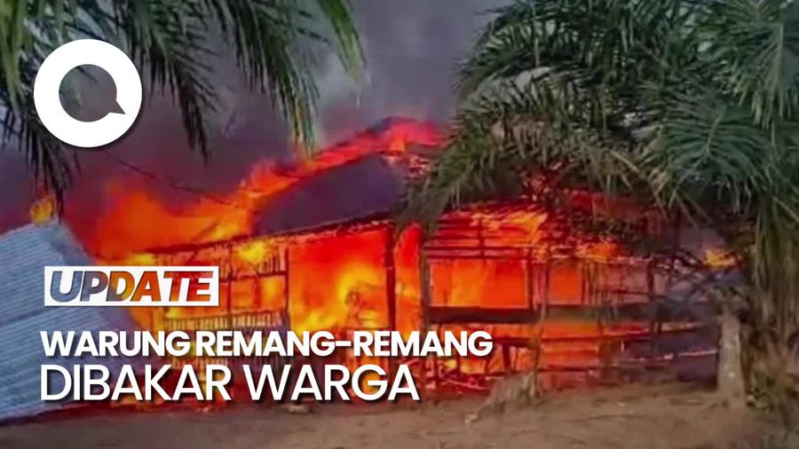 Emak-emak di Riau Bakar Warung yang Diduga Sarang Prostitusi