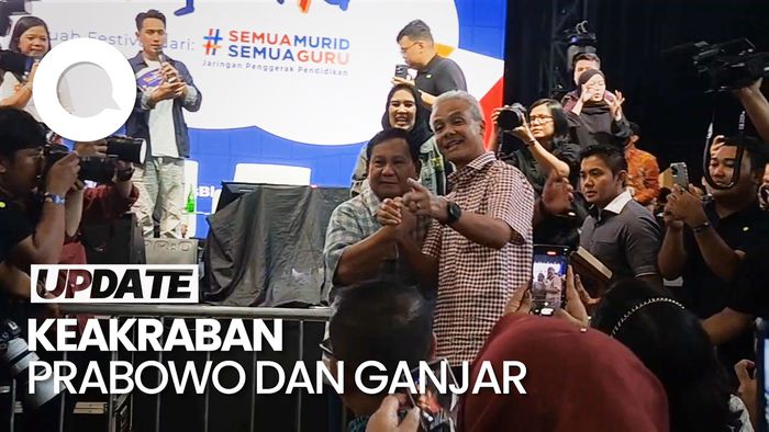 Momen Akrab Prabowo-Ganjar Saling Berangkulan