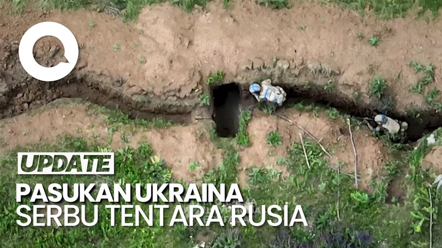 Momen Militer Ukraina Menyerbu Galian Rusia di Dekat Bakhmut