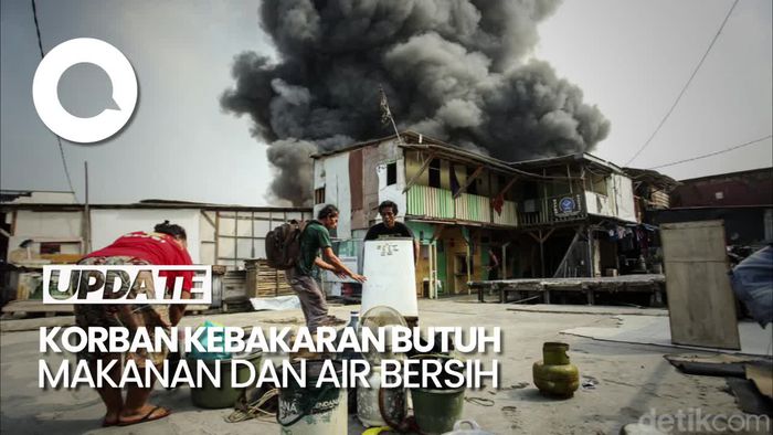 Pilu Korban Kebakaran di Kapuk Muara: Kendaraan Ludes-Butuh Makanan