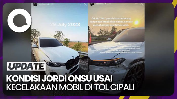 Jordi Onsu Alami Kecelakaan Mobil di Tol Cipali Gegara Ban Pecah