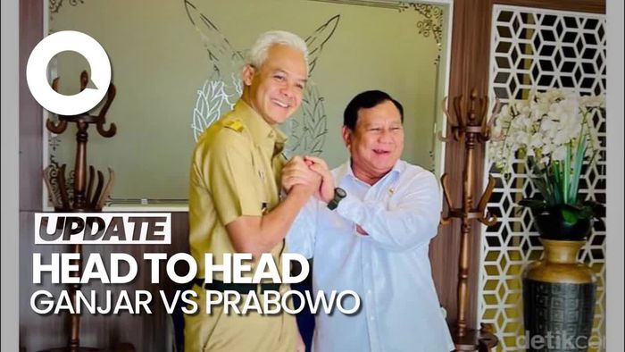 Survei LSI Denny JA Head to Head Capres: Prabowo 52% Vs Ganjar 41,6%