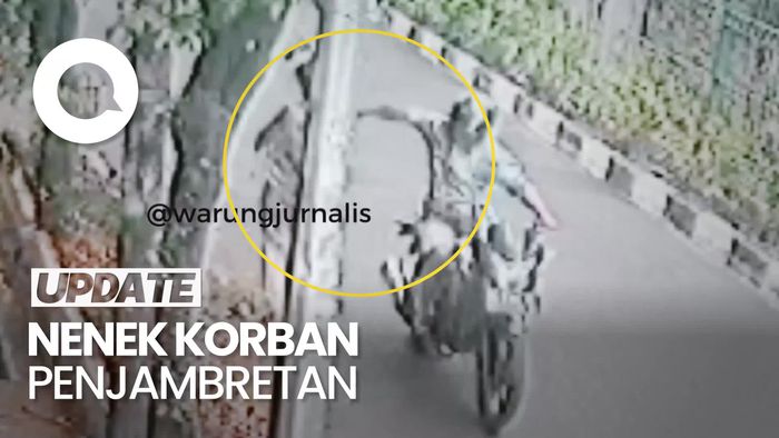 Rekaman CCTV Nenek di Jaktim Jadi Korban Penjambretan