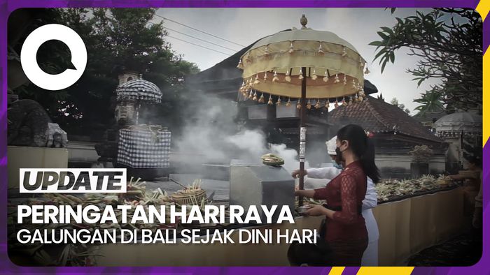 Momen Umat Hindu di Klungkung Peringati Hari Raya Galungan