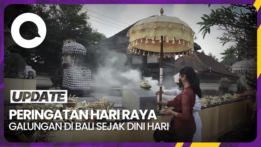 Momen Umat Hindu di Klungkung Peringati Hari Raya Galungan
