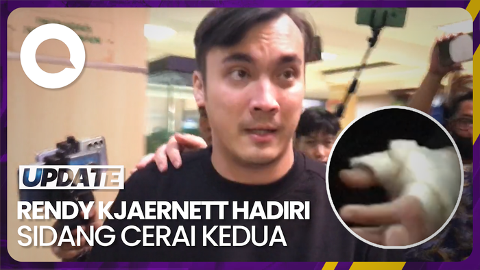 Rendy Kjaernett Hadiri Sidang Cerai dengan Tangan Diperban