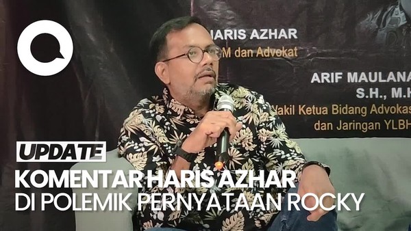 Haris Azhar Sebut Jokowi Harus Lapor Sendiri soal Pernyataan Rocky Gerung