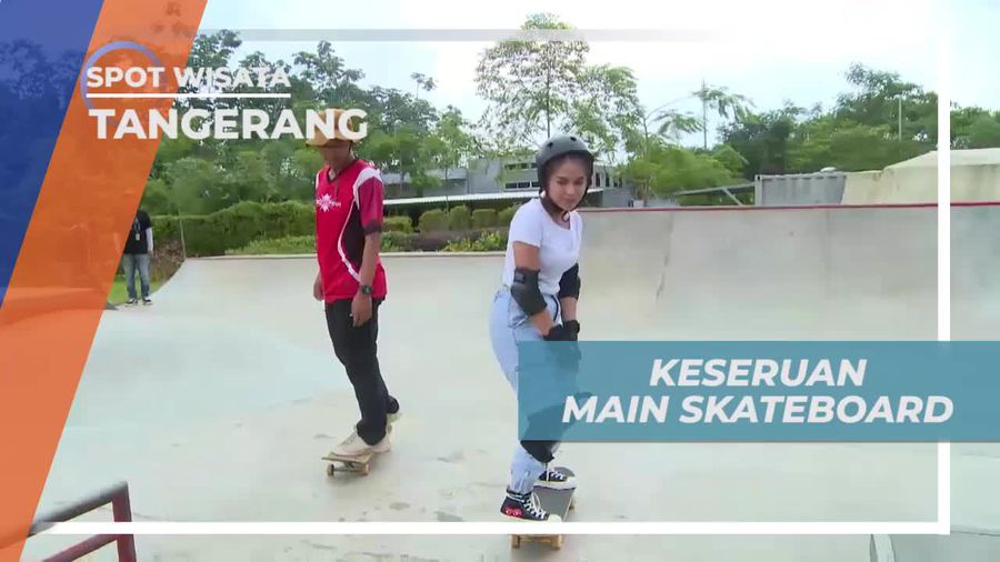 Belajar Bermain Skateboard di Kawasan Wisata Tangerang